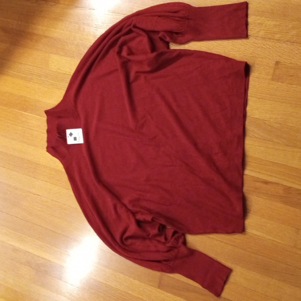 NWT Cozy Co Oversized Slouchy Red Dolman sleeve Turtle Neck Sweater, 2X